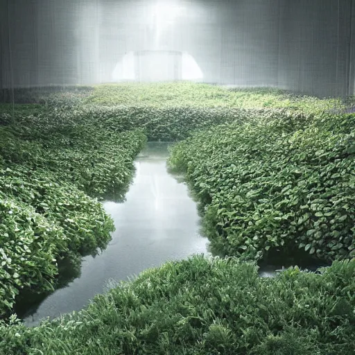 Image similar to garden of artificial immersion. herbert w. franke