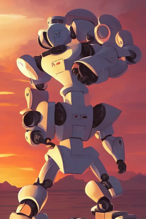 Image similar to metabots medabots medarotto medarot robot minimalist comics, behance hd by jesper ejsing, by rhads, makoto shinkai and lois van baarle, ilya kuvshinov, rossdraws global illumination ray tracing hdr radiating a glowing aura