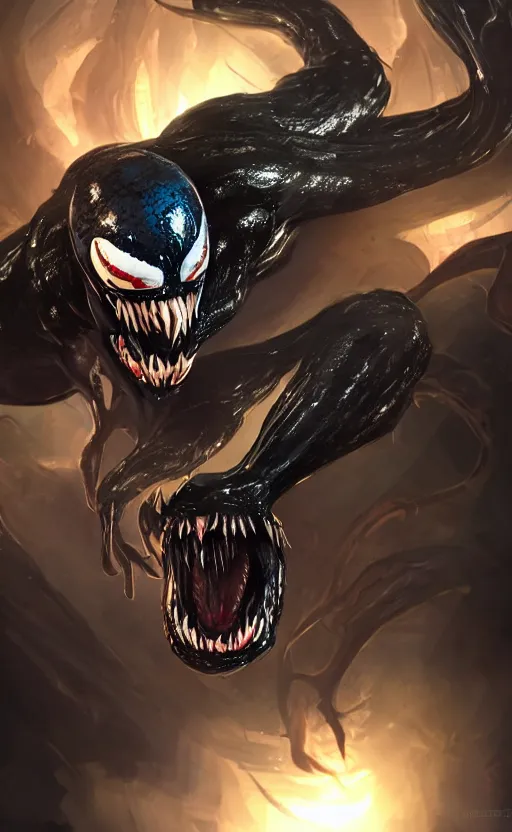 Image similar to venom as the scariest flash, dynamic lighting, fantasy concept art, trending on art station, stunning visuals, creative, cinematic, ultra detailed, ray tracing, sun rays, hyper realistic