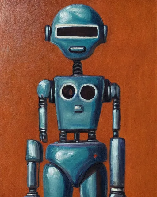 Prompt: a robot praying in the mosque, oil painting, 8 k