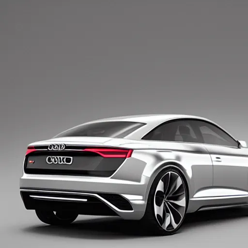 Prompt: a concept audi shooting break in a design studio