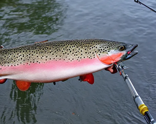 Image similar to fur - bearing trout, wet fur for heat retention, fishing photograph