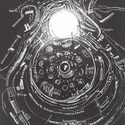 Prompt: Azathoth attacking London at night