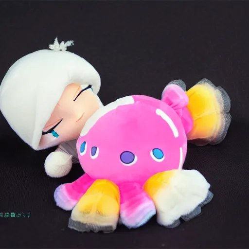 Prompt: cute fumo plush of a jellyfishgirl, jellyfish, anime girl, fumo