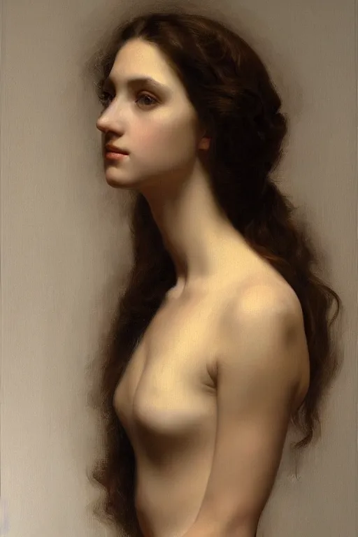 Prompt: lady, portrait, painting by vittorio reggianini, detailed art, artstation