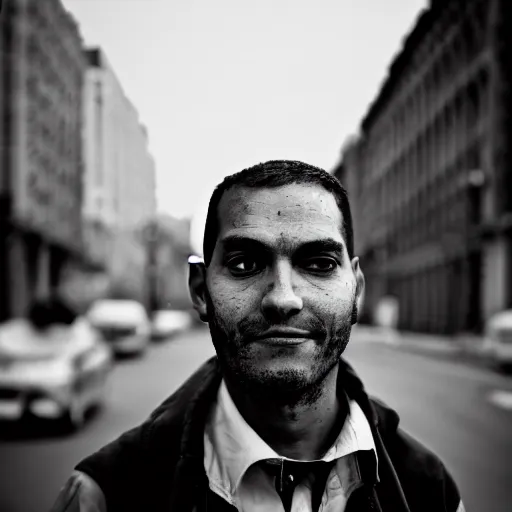 Image similar to portrait joseph quinn in the street, photojournalism, 5 0 mm, street photography