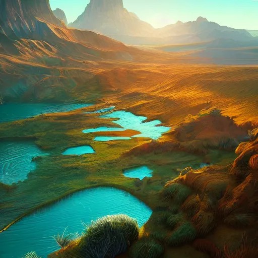 Image similar to Lively sunny landscape of Southwest Montana realistic detailed digital art by Maxwell Boas Jessica Rossier Christian Dimitrov Anton Fadeev trending on Artstation CGSociety rendered in Unreal Engine 4k HQ
