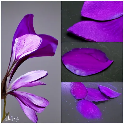 Image similar to purple dimensional petal transformation colour