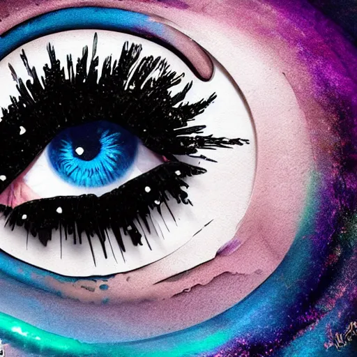 Image similar to a mascara elemental, whirling energy made of mascara ( dramatic, cinematic, digital fantasy art )