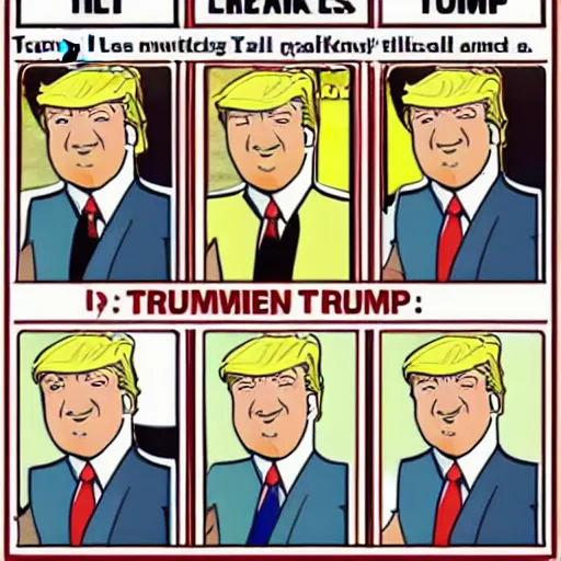 Prompt: donald trump cartoon character loss meme