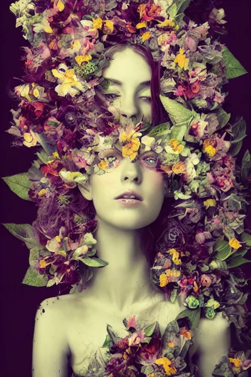 beautiful elven women clothed in flowers by malgorzata | Stable ...