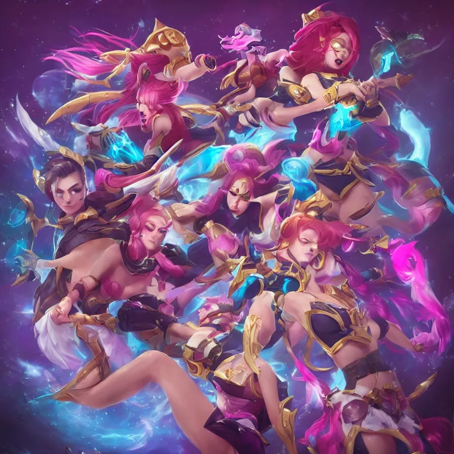 Image similar to Trending on ArtStation, League of Legends, Star Guardians