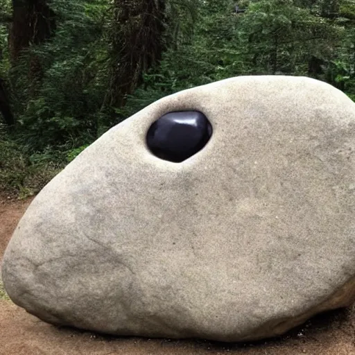 Prompt: Rock shaped like Dwayne The Rock Johnson