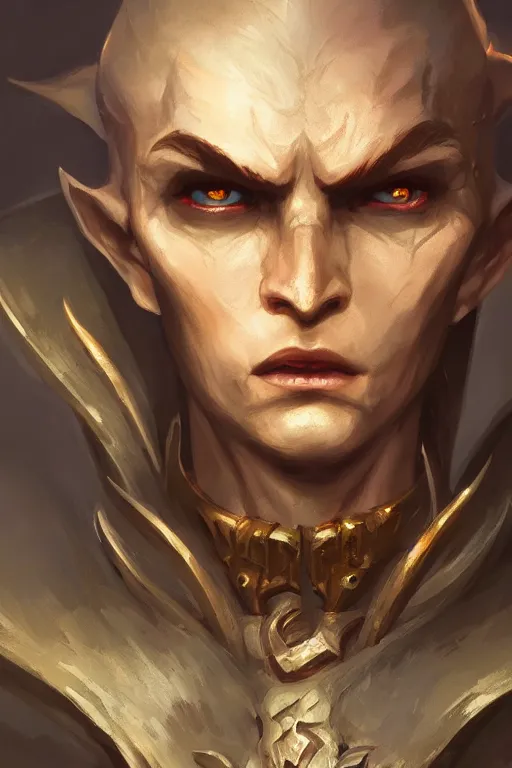 Image similar to dungeons and dragons evil twin elves character closeup portrait, dramatic light, dungeon background, 2 0 0 mm focal length, painted by stanley lau, painted by greg rutkowski, painted by stanley artgerm, digital art, trending on artstation