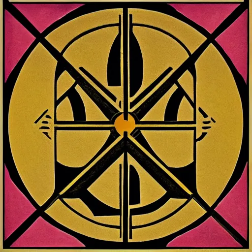 Prompt: “ allomancy symbols in art deco style ”