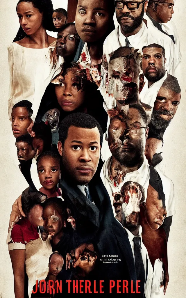 Image similar to “ a poster for the new jordan peele movie showing the protagonist ”