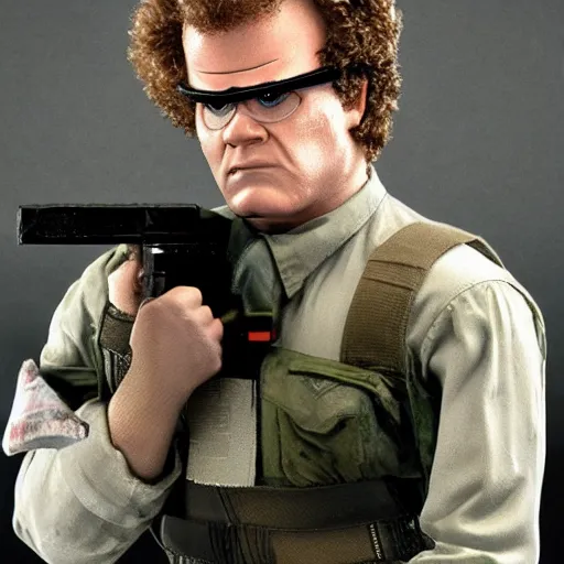 Prompt: Steve Brule as Solid Snake.