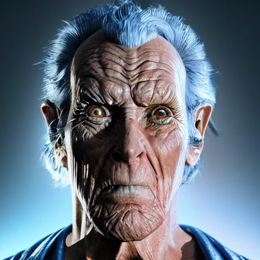 Image similar to hyperrealistic full body image of ace ventura disguised as ( emperor palpatine ), stunning 3 d render, inspired by istvan sandorfi & greg rutkowski & unreal engine, perfect symmetry, dim volumetric cinematic lighting, 8 k octane comprehensive render, extremely hyper - detailed, incredibly lifelike attributes, intricate, real flesh texture, masterpiece, artstation, stunning,