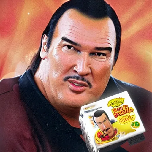 Image similar to Steven Seagal as a happy meal toy