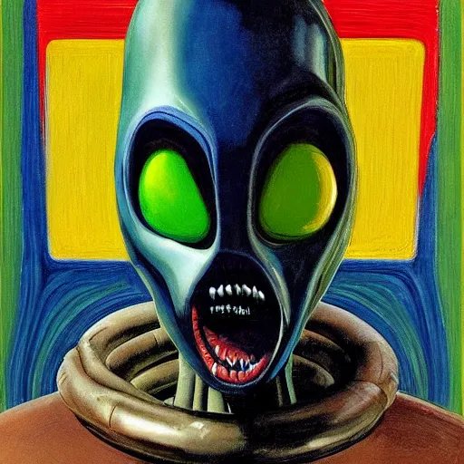 Image similar to alien by wayne thiebaud