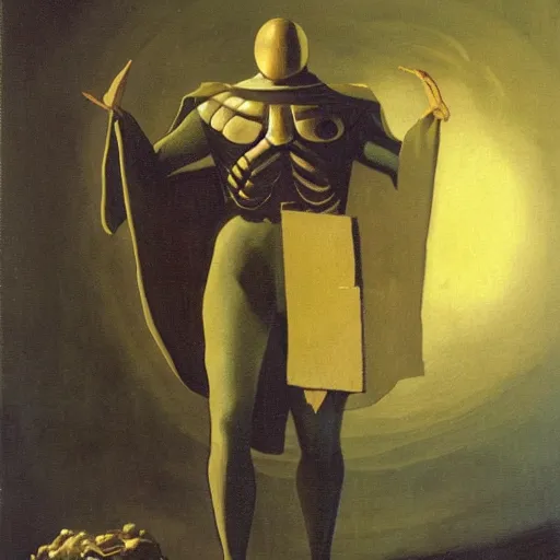 Prompt: Mysterio, artwork by Franz Sedlacek,