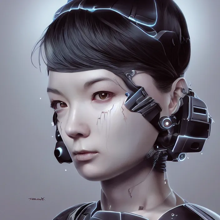 Prompt: symmetrical bjork cyborg - by tom bagshaw, by ilya kuvshinov, rtx rendering, octane render 1 2 8 k, maya, extreme high intricate details by wlop, digital anime art by ross tran, medium shot, close up shot, composition by sana takeda, dramatic lighting by greg rutkowski, 8 k, trending on artstation