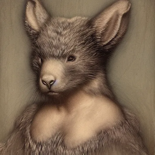 Prompt: histological bear rabbit hybrid character portrait by jean delville, tom bagshaw, brooke shaden, gustave dore and marco mazzoni, studio ghibli style, porcelain, organic, detailed fur, intricate details