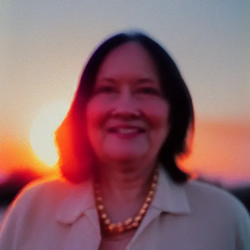 Image similar to beautiful hyperdetailed photograph of your mom golden hour, soft focus, medium shot, 8 k, portra 4 0 0