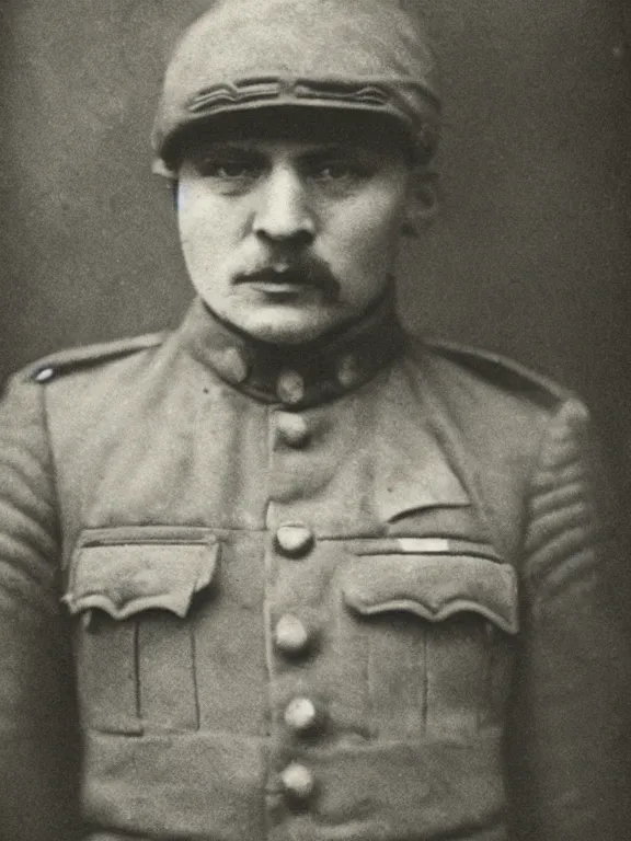 Prompt: portrait of death god, ww1 photo, grainy, high detail, high resolution,