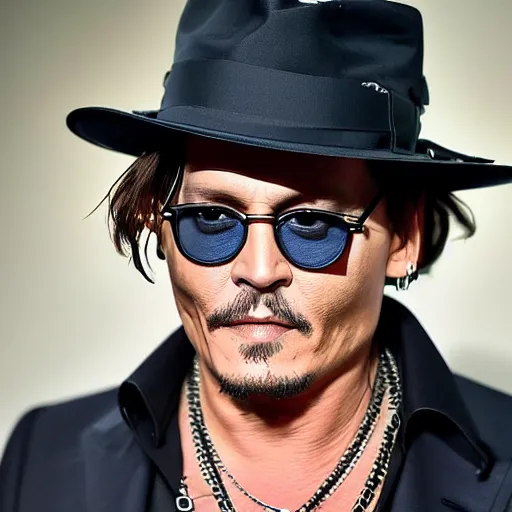 Image similar to johnny depp with a cool t - shirt that says comicsgate