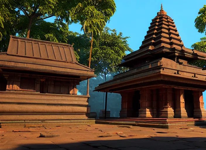 Prompt: kamakhya temple, guwahati ; unreal engine 5, octane render, nanite ; global illumination ray traced ; natural sunny lighting