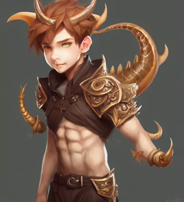 Image similar to character concept art of a cute young male anthropomorphic dragon | | cute - fine - face, pretty face, key visual, realistic shaded perfect face, fine details by stanley artgerm lau, wlop, rossdraws, james jean, andrei riabovitchev, marc simonetti, and sakimichan, trending on artstation