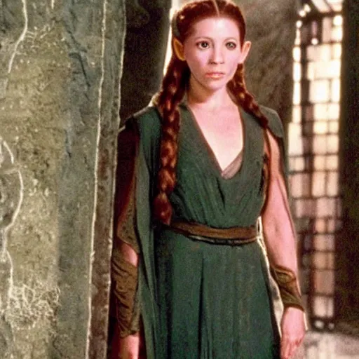 Prompt: young Carrie fisher as Tauriel
