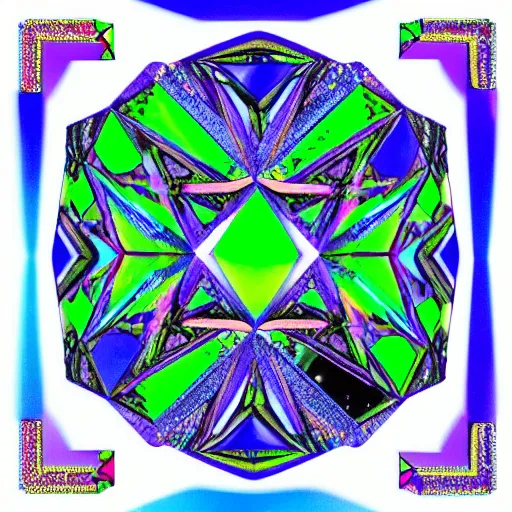 Prompt: mental imagery polarized light photomicrograph crystallized memetic symbols thigmomorphogenesis with bismuth crystal inclusions and integrated circuit turtle in m. c. escher