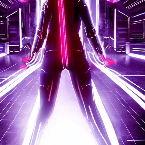 Image similar to emma watson in the movie tron legacy ( 2 0 1 0 ), cinematic, film still