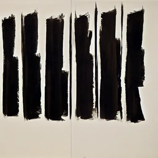 Image similar to a pierre soulages painting about religion