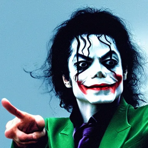 Prompt: michael Jackson as the Joker