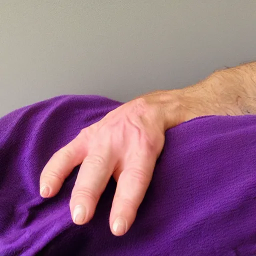 Image similar to purple human thumb