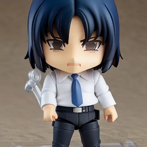 Prompt: Keanu Reeves Nendoroid figure