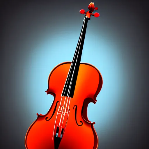 Image similar to a cello on a transparent background, vector art by ram chandra shukla, shutterstock, arabesque, photoillustration, rendered in maya, flat shading