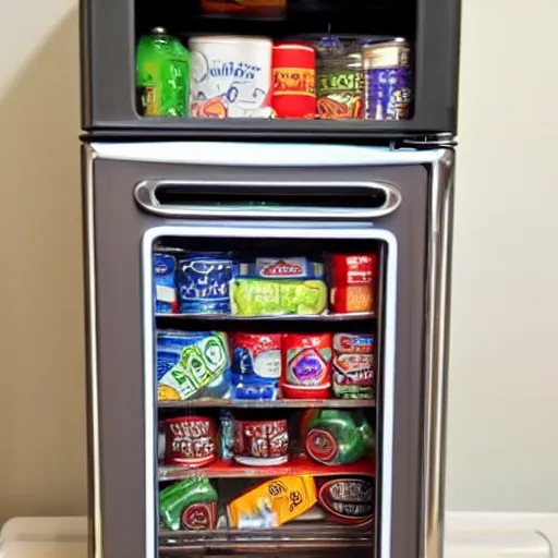 Image similar to mini fridge with spoons inside