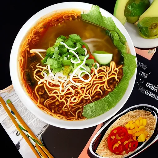 Image similar to taco ramen