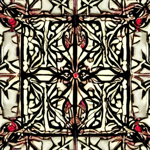 Image similar to artnouveau symmetrical jewel pattern fram