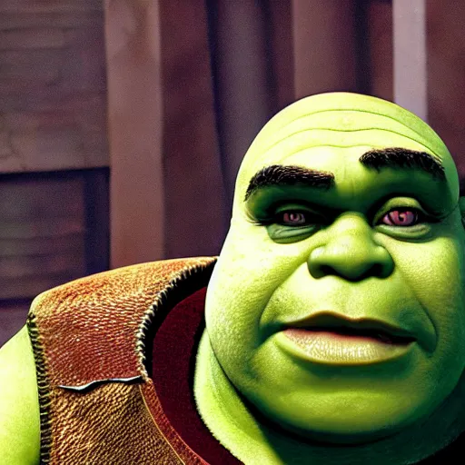 Shrek as Neo from The Matrix, early screen test