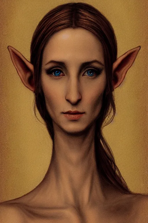 Prompt: portrait of beautiful elvish goddess , 8k, highly detailed, sharp, realistic