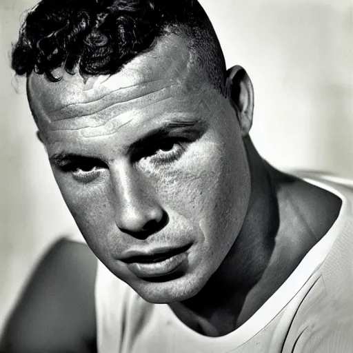 Image similar to real ronaldo by yousuf karsh, head and shoulders, faint smile