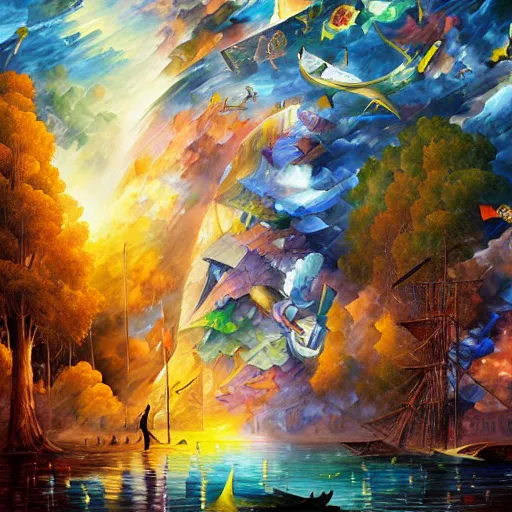 Image similar to 3 d render by android jones, james christensen, rob gonsalves, leonid afremov and tim white