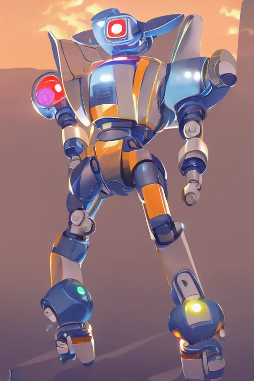 Image similar to metabots medabots medarotto medarot robot minimalist comics, behance hd by jesper ejsing, by rhads, makoto shinkai and lois van baarle, ilya kuvshinov, rossdraws global illumination ray tracing hdr radiating a glowing aura