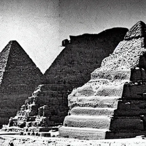 Image similar to mcdonald's ad discovered inside an ancient egyptian pyramid