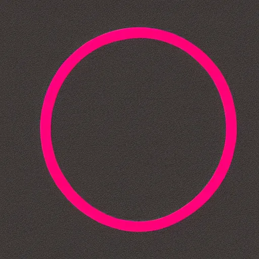 Prompt: minimalistic art, red background, pink circle, black stick figure really small in the circle